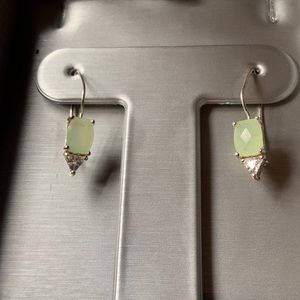 Antique R.J Graziano Sterling Silver Jade Earrings